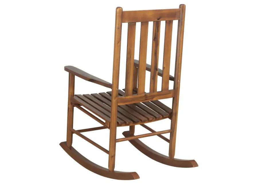 Annie Slat Back Wooden Rocking Chair Golden Brown