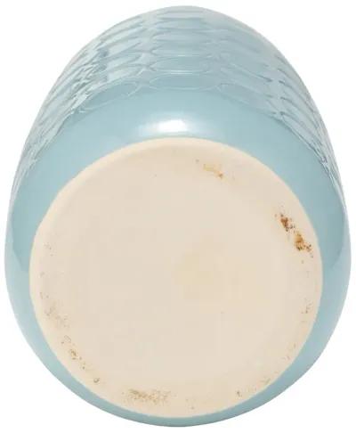 Cer, 12" Circles Vase, Aqua Haze