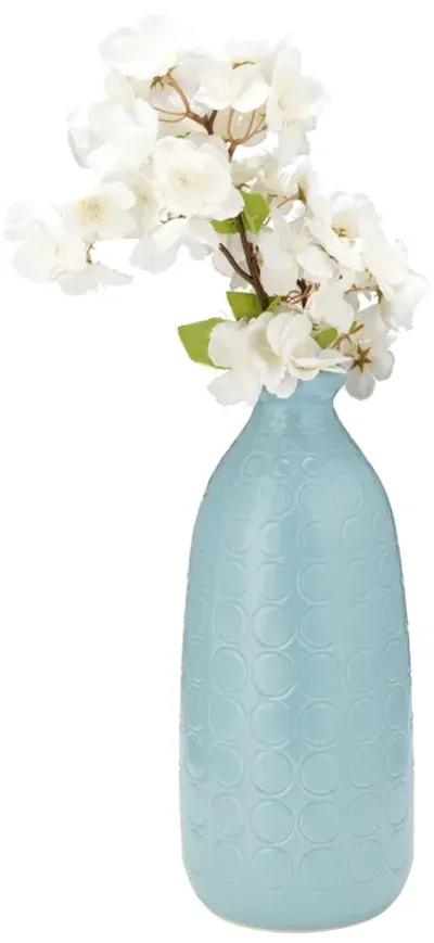 Cer, 12" Circles Vase, Aqua Haze