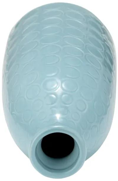 Cer, 12" Circles Vase, Aqua Haze