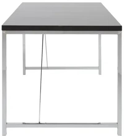 Gilbert Desk in Black with Chrome Steel Frame