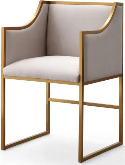 Atara Cream Velvet Gold Chair