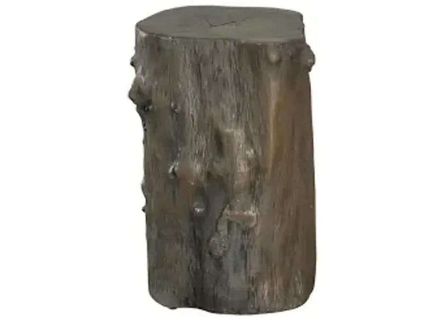 log stool, bronze, sm