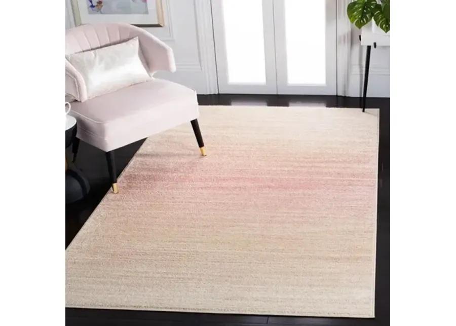 Adirondack Contemporary Pink / Ivory 9' X 12' Powerloomed Rug