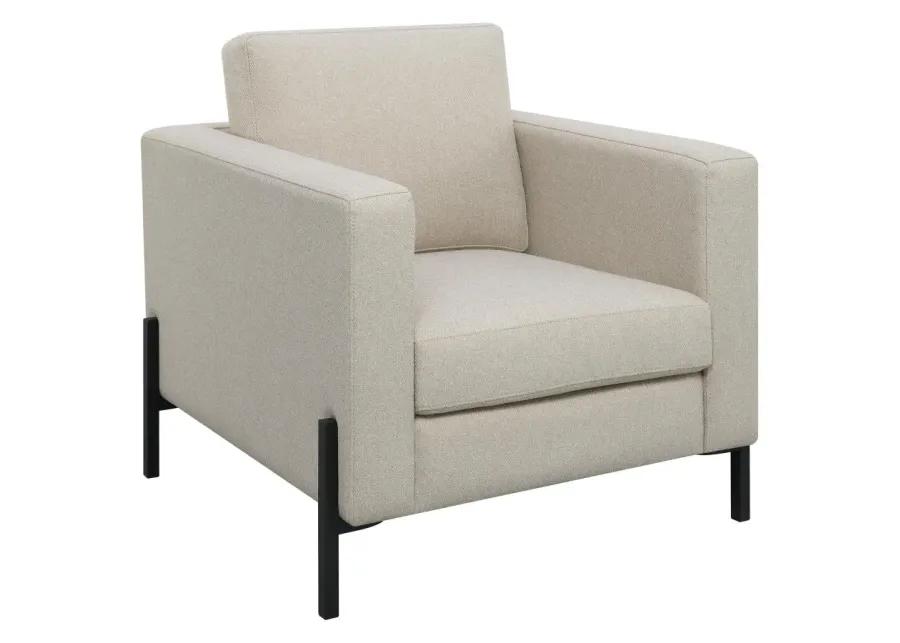 Tilly 3-piece Upholstered Track Arms Sofa Set Oatmeal