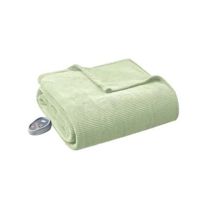 Beautyrest Electric Micro Fleece Green Heated Blanket