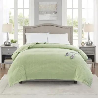 Beautyrest Electric Micro Fleece Green Heated Blanket