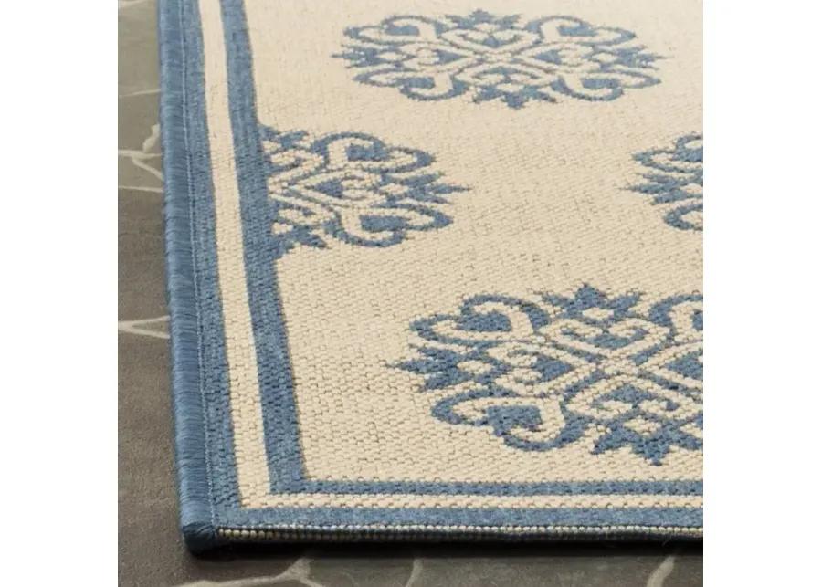 LINDEN 181 Collection LND181M-5 Blue / Creme 5'-3" X 7'-6"