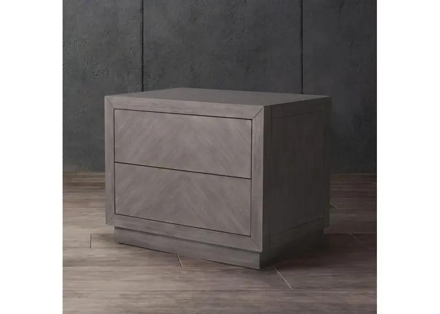 Steve 2 Drawer Wood Nightstand