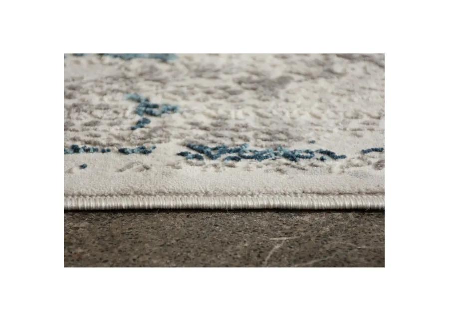 ARIELLA Blue/Grey Rectangle 2'6" x 10 ft Rug