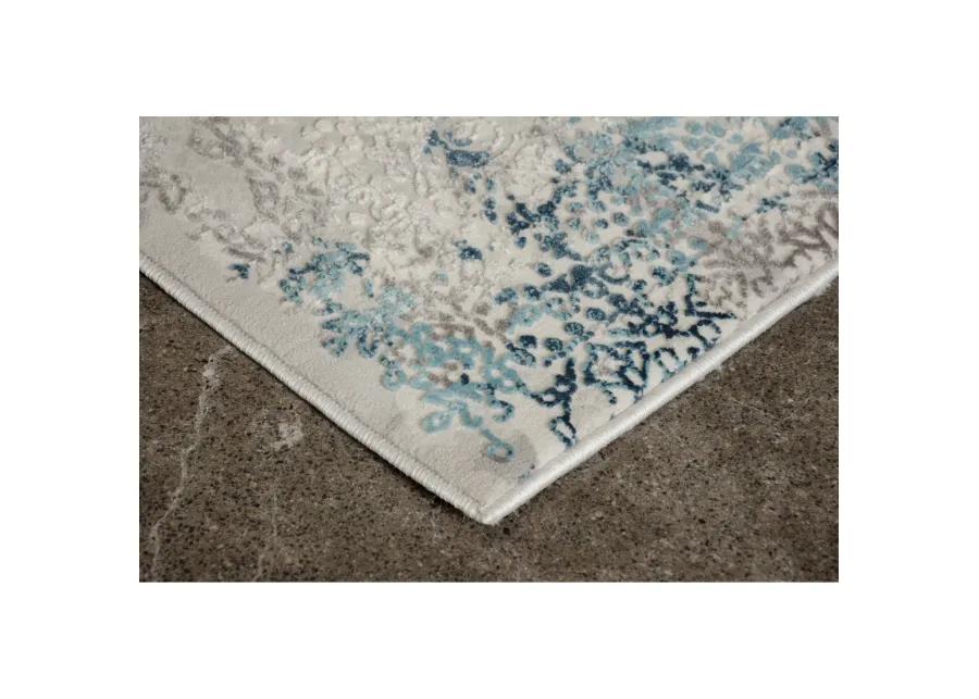 ARIELLA Blue/Grey Rectangle 2'6" x 10 ft Rug