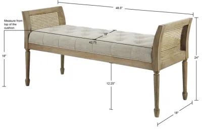 Martha Stewart Isla Natural Accent Bench