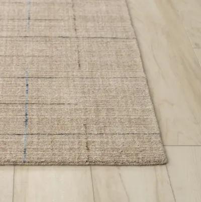 Kiki Lt.Brown Solid/Tone on Tone  Wool 5' x 7'6" rectangle Rug