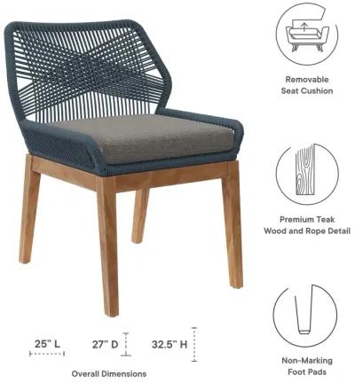 Wellspring Outdoor Patio Teak Wood Dining Chair