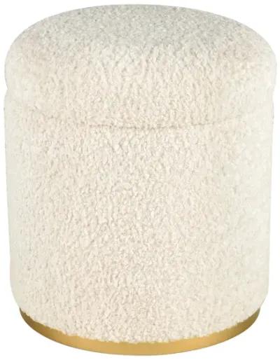 Raina Ottoman - Beige Boucle