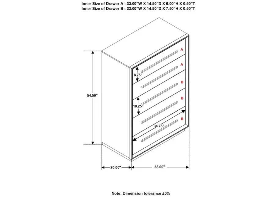 Durango 5-drawer Chest Smoked Peppercorn