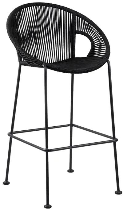 Acapulco 30" Indoor Outdoor Steel Bar Stool with Black Rope