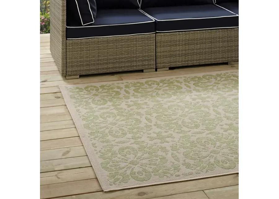 Ariana Vintage Floral Trellis 9x12 Indoor and Outdoor Area Rug