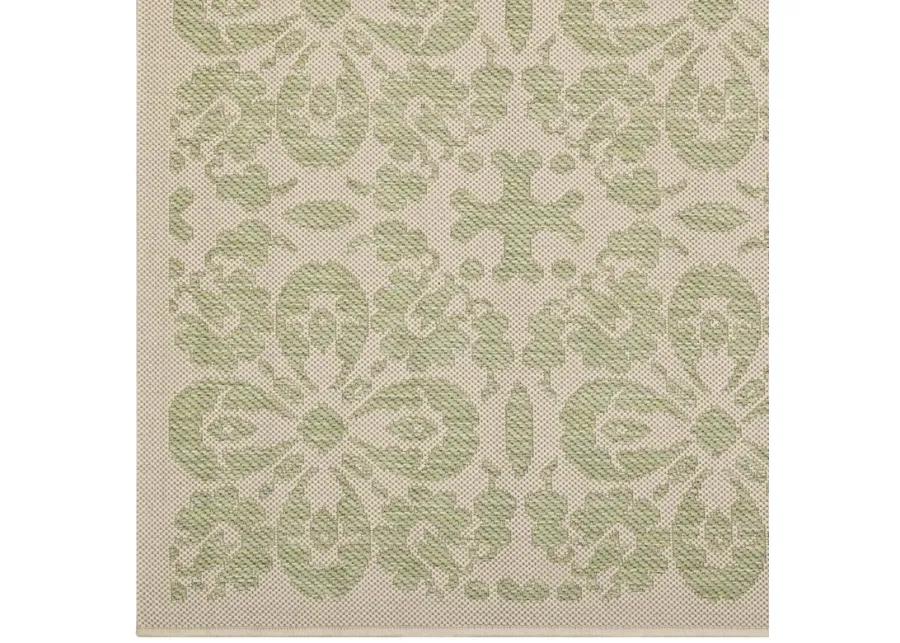 Ariana Vintage Floral Trellis 9x12 Indoor and Outdoor Area Rug