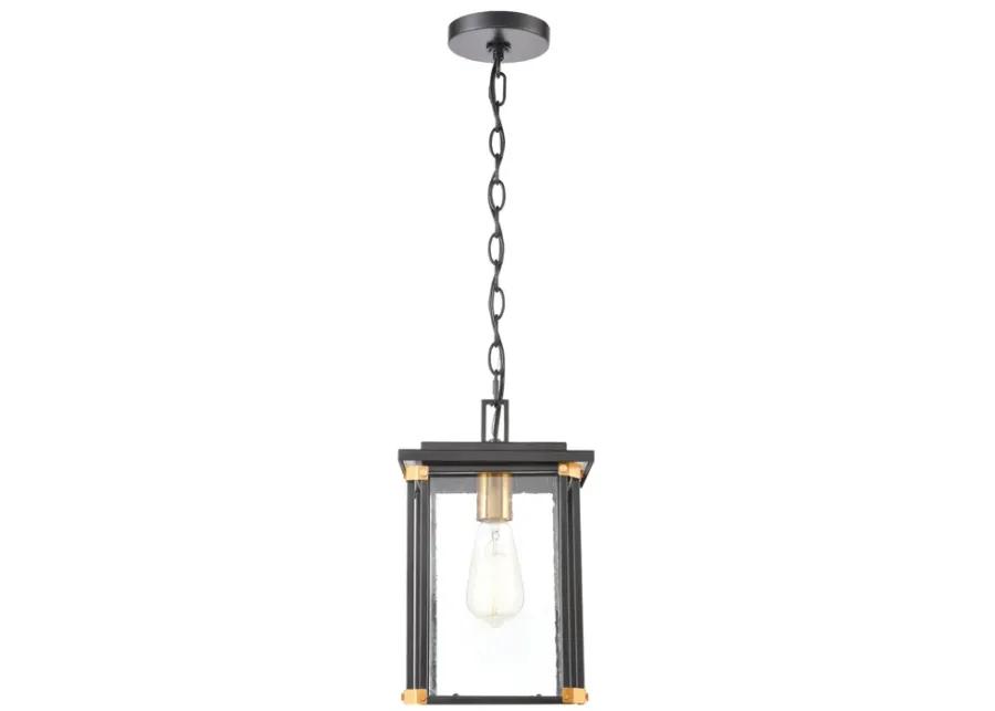 Vincentown 8" Wide 1-Light Outdoor Pendant - Matte Black