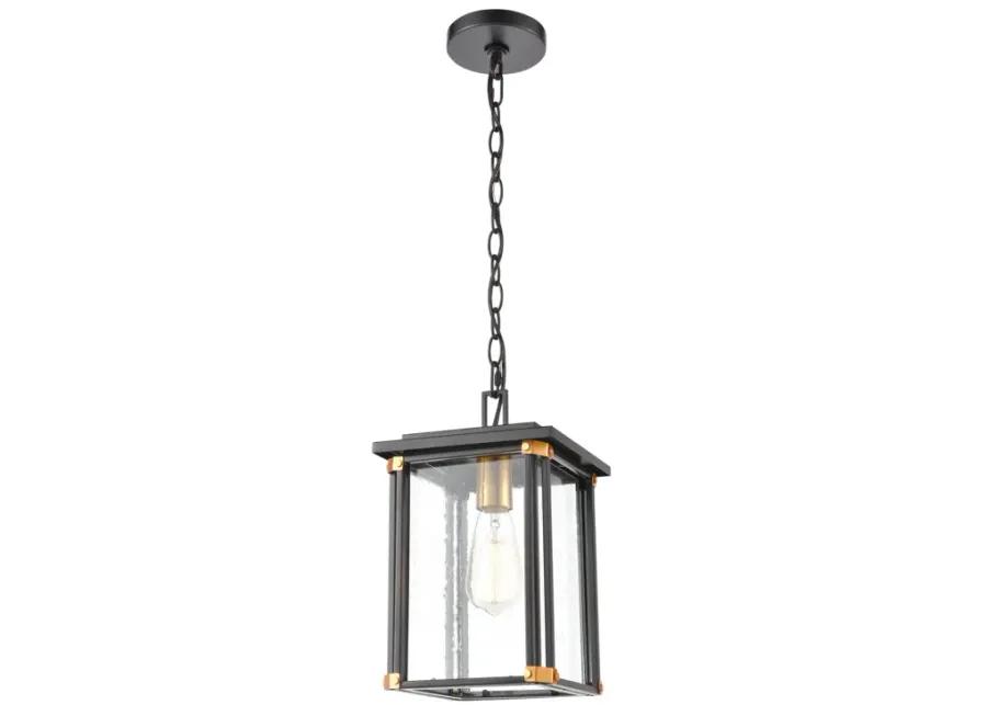 Vincentown 8" Wide 1-Light Outdoor Pendant - Matte Black