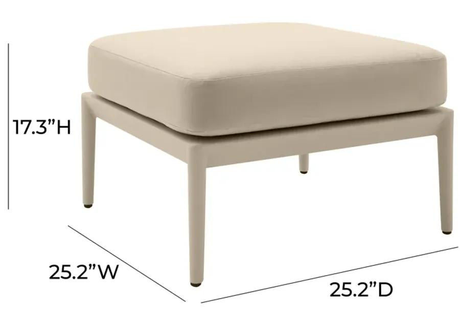 Kapri Taupe Outdoor Ottoman