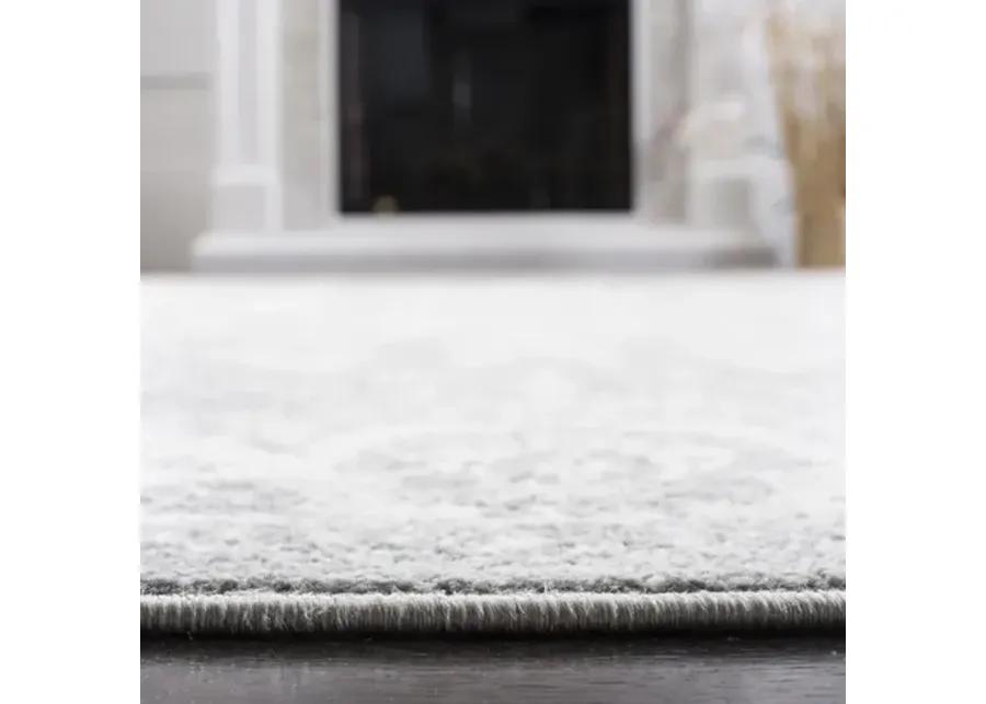 Brentwood 844 Cream / Grey 2' X 6' Runner Powerloomed Rug