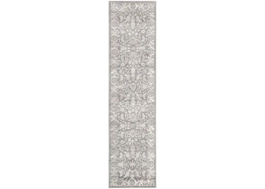 Brentwood 844 Cream / Grey 2' X 6' Runner Powerloomed Rug