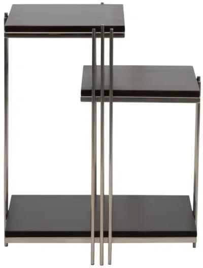 Metal/wood, 24" Three Tier Side Table