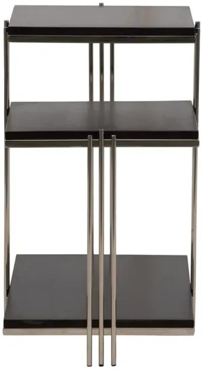 Metal/wood, 24" Three Tier Side Table