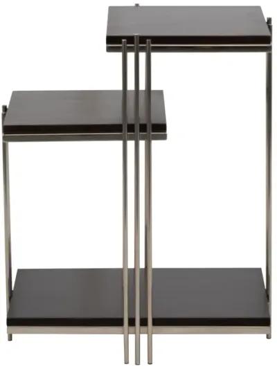 Metal/wood, 24" Three Tier Side Table