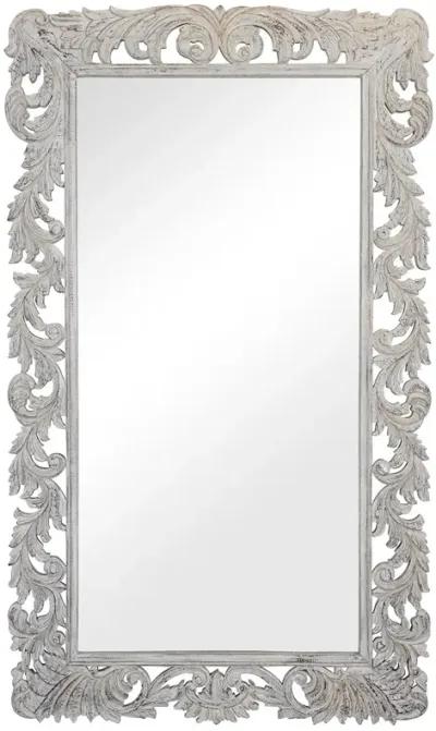 Sophia Carved Mirror White