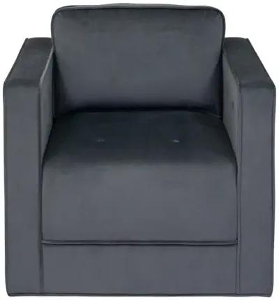 Martha Stewart Madrid Gray 360 Degree Upholstered Swivel Chair