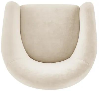 Regina Velvet Swivel Accent Arm Chair, Dainty Cream