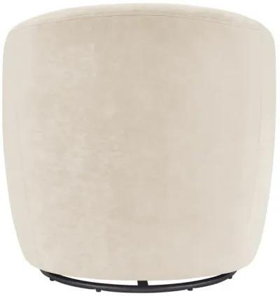 Regina Velvet Swivel Accent Arm Chair, Dainty Cream