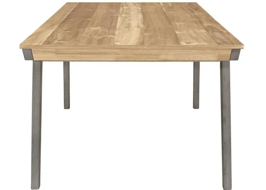 Adan Wooden Dining Table Acacia And Coastal Grey