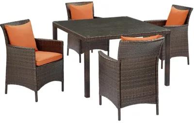 Conduit 5 Piece Outdoor Patio Wicker Rattan Set