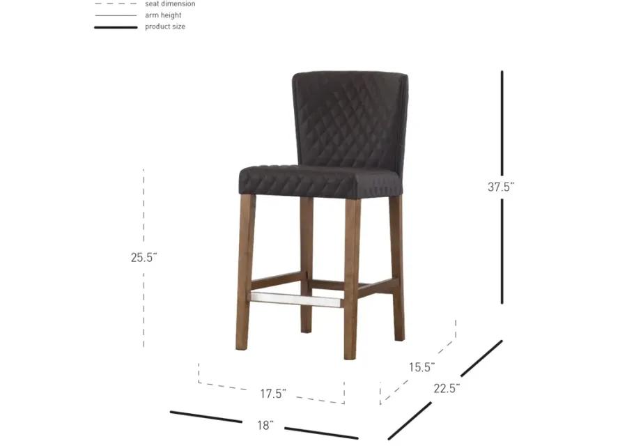 Albie Diamond Stitching Counter Stool