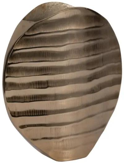 Metal, 12" Ombre Vase, Black/gold