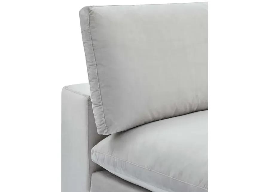 Commix Down Filled Overstuffed Performance Velvet Armless Chair