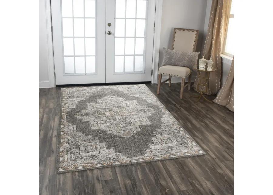 Anatolia Lt.Gray Medallion Recycled Polyester 8' x 10' Rectangle Rug