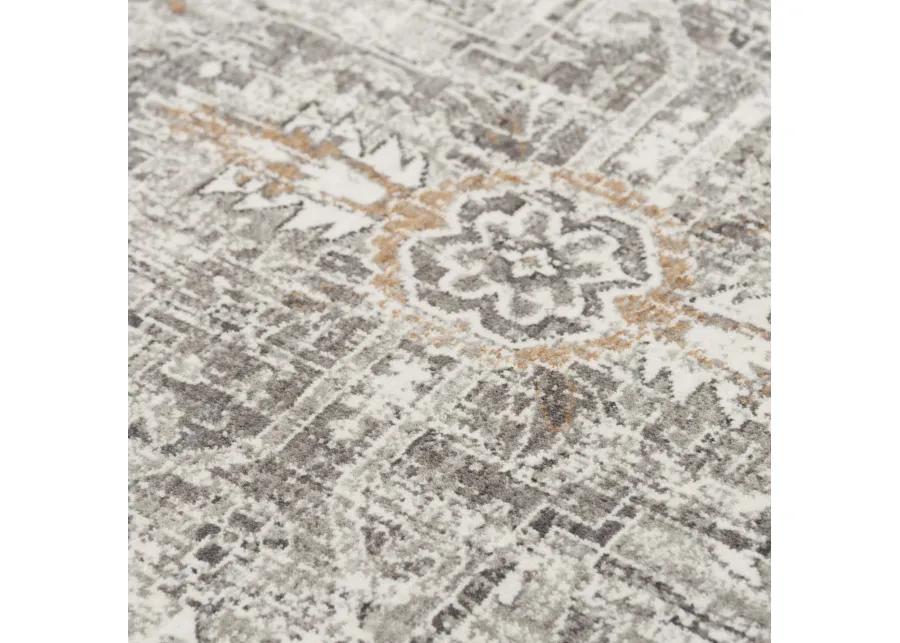 Anatolia Lt.Gray Medallion Recycled Polyester 8' x 10' Rectangle Rug