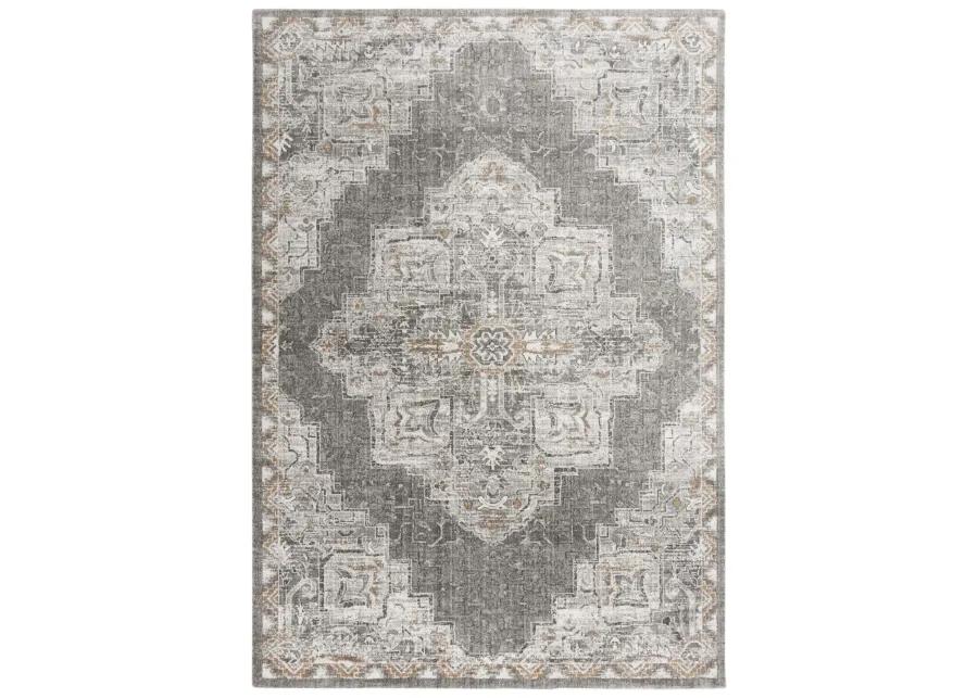 Anatolia Lt.Gray Medallion Recycled Polyester 8' x 10' Rectangle Rug