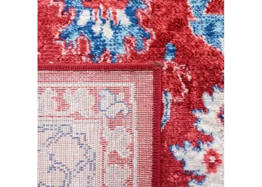 Brentwood 851 Red / Beige 2' X 8' Runner Powerloomed Rug