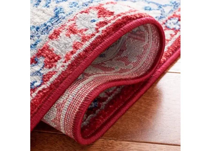 Brentwood 851 Red / Beige 2' X 8' Runner Powerloomed Rug