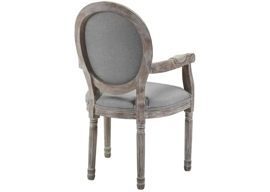 Emanate Vintage French Upholstered Fabric Dining Armchair