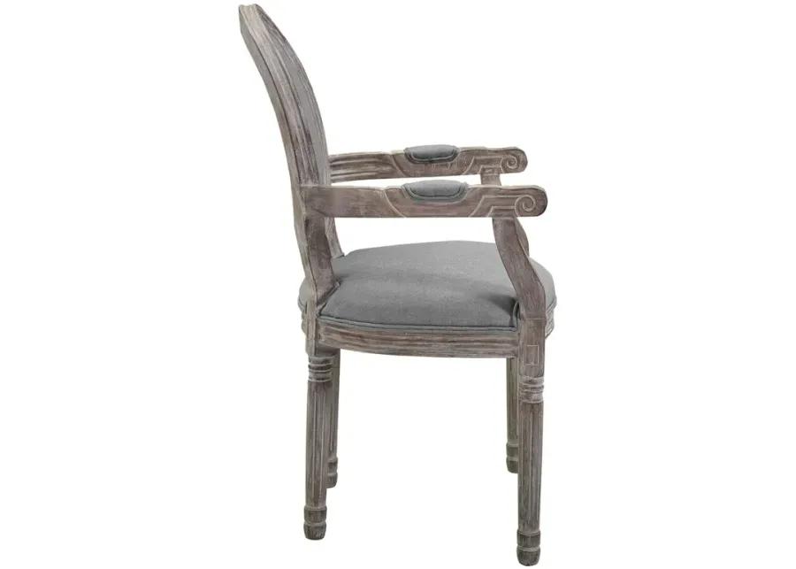 Emanate Vintage French Upholstered Fabric Dining Armchair