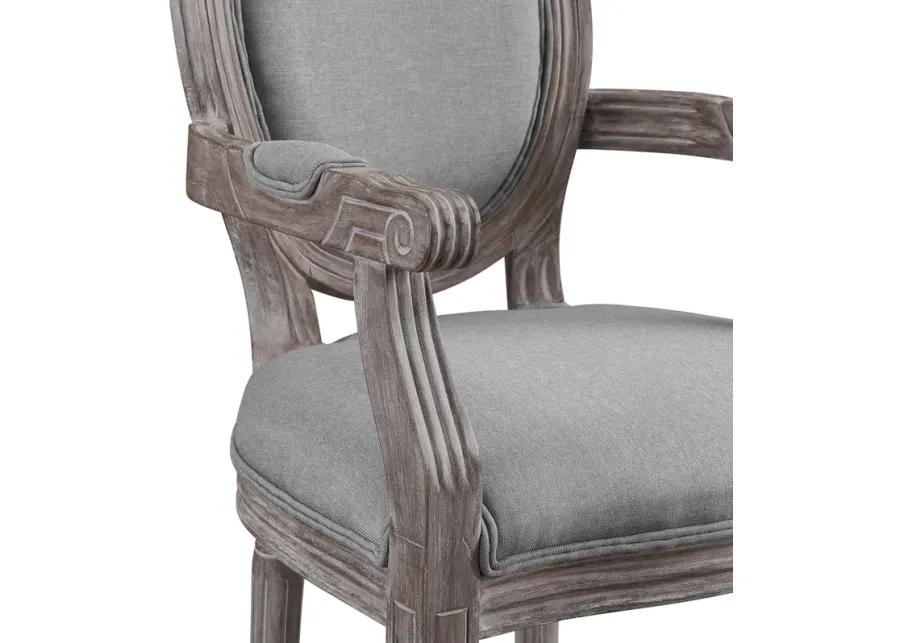 Emanate Vintage French Upholstered Fabric Dining Armchair