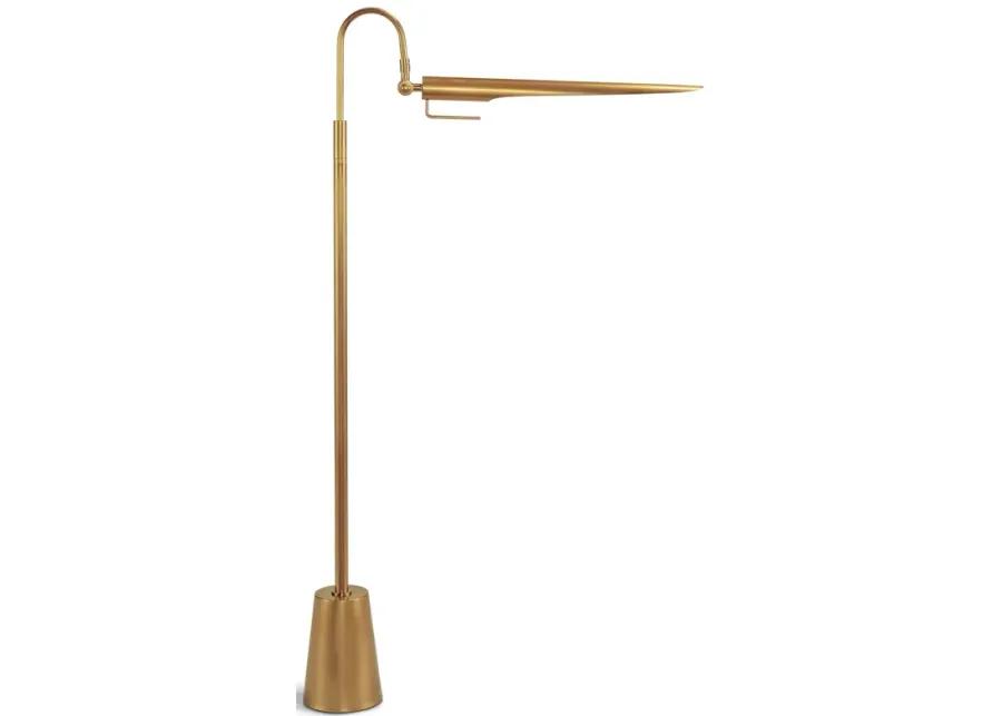 Raven Floor Lamp (Natural Brass)