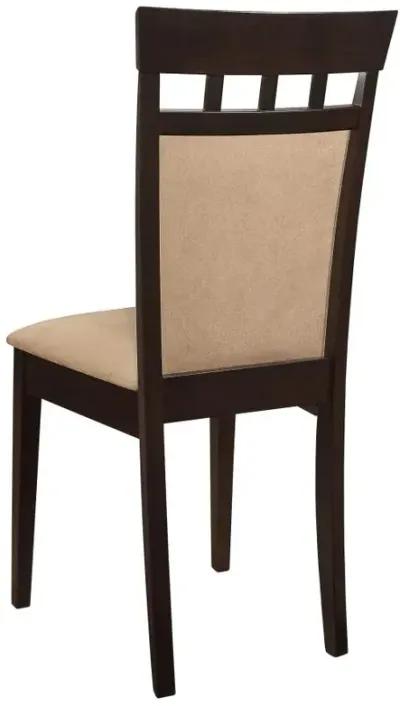 Gabriel Upholstered Side Chairs Cappuccino and Tan (Set of 2)